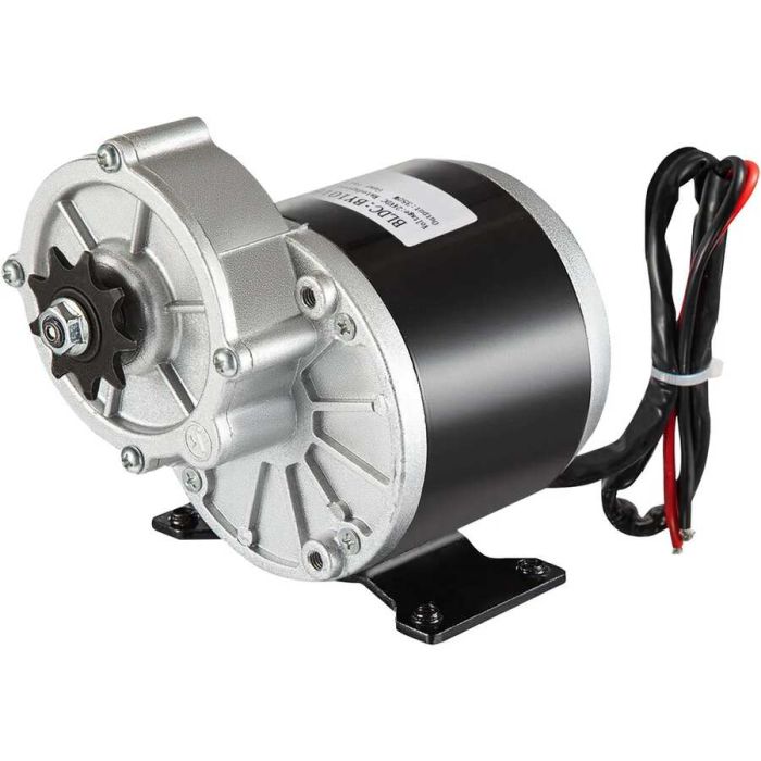 24 V DC brushed electric motor, 350 W, 3000 rpm, reducer, 9-tooth sprocket, for e-bike