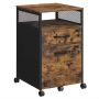 Office cabinet with 2 lockable drawers, vintage - black