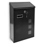 Skrzynka na listy z 3 przegrodami 40x25x10cm., czarna