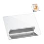 Transparent book stand 15.5x29x16cm., silver color