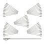 Set of 50 snack needles 9.5x0.1cm., silver color