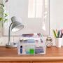 Transparent storage box 14x33x19.5cm., green