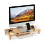 Podstawka pod monitor z 8 przegrodami 9x60x30cm, jasnobrązowa