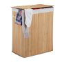 Kosz na pranie z 2 przegrodami 63x55x35cm, 95L, jasnobrązowy/biały