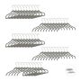 Clothes hangers 50pcs, gray/silver color