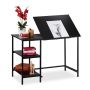 Drawing table with 3 shelves 75x110x55cm., black