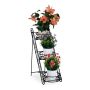 Flower stand with 3 shelves 53.5x20x45.5cm., black