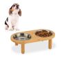 Double bowl 9.5x34.5x18cm., light brown/silver color