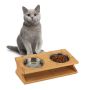 Double bowl 12x39x19.5cm., light brown/silver color