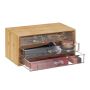 Organizer na kosmetyki z szufladkami 29x23,5x14cm, jasnobrązowy