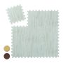 Zestaw 9 dywaników ochronnych 1x31,5x31,5 cm, kolor biały