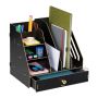 Organizer na przybory do pisania i dokumenty z 1 przegrodą 29,5x33x24 cm, czarny