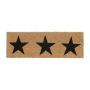 Doormat "Stars" 75x25 cm., light brown/black