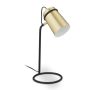 Table lamp 41.5x18x26cm., black/gold color