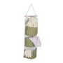 Organizer wiszący z 3 przegródkami 74x20x8cm, kremowy/zielony/jasnobrązowy