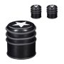 Set of 3 door stops with star, black