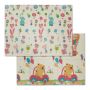 Double-sided rug 1x195x146cm., white/pink/blue colors