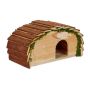 Hedgehog house 18x34x17cm., dark brown/brown/green color