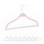 Wieszaki na ubrania 10 szt., kolor różowo-srebrny
