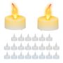 Set of 24 LED candles 4.5x3.5cm., white