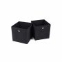 Set of boxes 30 x 30 x 30 cm., 2 pieces, black