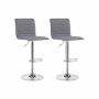 Set of 2 bar stools with backrest