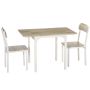3-piece dining set Homcom, light brown/white