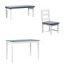 4-piece dining set Homcom, gray/white