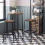 Industrial style bar stool set, 2 pcs.