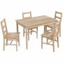 5-piece dining set Homcom, light brown