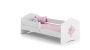 Детская кровать Fala с матрасом и защитным бортиком, 164 см x 85 см x 63 см, в стиле принцессы.