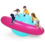 Trampoliny dmuchane 223x123cm, różowo-zielone