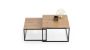 Stolik kawowy Twin 70x70x42cm / 60x60x36 cm, kolor naturalnego drewna