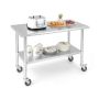 Kitchen work table 122x61x89cm., silver color