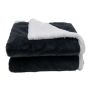 Warming blanket 163x128cm., dark gray/white