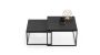 Stolik kawowy w betonowym designie Twin 70x70x42cm / 60x60x36 cm, czarny