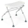 Shower chair 53x50x52.5cm., white/silver color