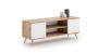 Stolik RTV Focus RTV 155x50x40 cm, drewno naturalne / biały