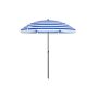 Składany parasol plażowy Ø 160 cm, niebiesko-biały
