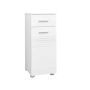 Small bathroom cabinet "Modern Notch" 30 x 30 x 80 cm, white