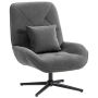 Fotel Accent, obrotowy 360°, szary, 72 × 92 × 96 cm