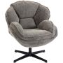 Fotel Accent, obrotowy 360°, szaro-czarny, 76 × 88 × 86 cm