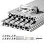 Profile aluminiowe wytłaczane VEVOR 2020T-200-12-Y, 12 szt., srebrne, 2 × 2 × 200 cm