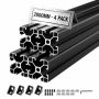 Aluminum extrusion profile set VEVOR 4040T-200-4-H, 4 pcs, Black, 95 × 95 × 211.4 cm