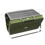 Charcoal barbecue Outsunny 47x30x28cm., green/silver color