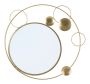 Round wall mirror Planet, Gold, 90 × 83 × 3 cm
