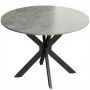Round dining table, Foldable, Grey, Ø 110 × 76 cm