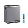 SONGMICS LTB30H waste sorting bin, 2 × 15 l, 41 × 47 × 31.5 cm