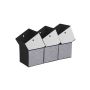 Storage boxes 30x30x30 cm., 6 pcs., gray/black