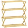 Bamboo folding shoe rack, holds 12 pairs, 60x29x67 cm, natural